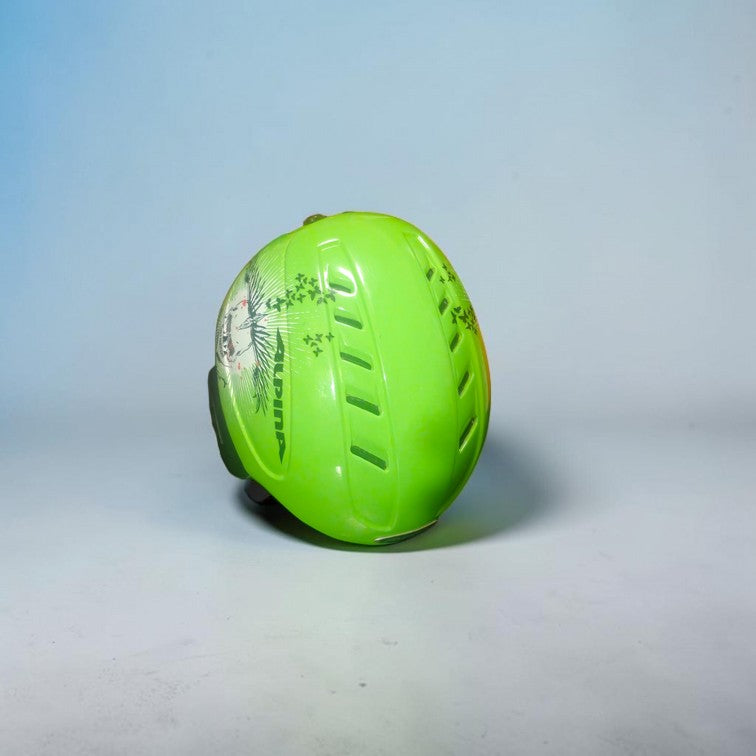 Cască ALPINA CARAT Junior – Verde fluorescent – 51–55 cm