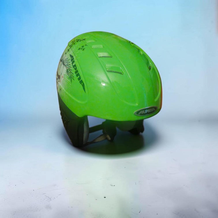 Cască ALPINA CARAT Junior – Verde fluorescent – 51–55 cm