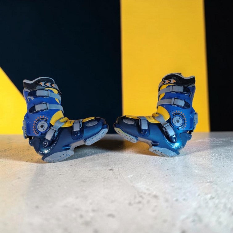 Clăpari de schi RAICHLE Power Flex – Mărimea 37–38 – Albastru și galben