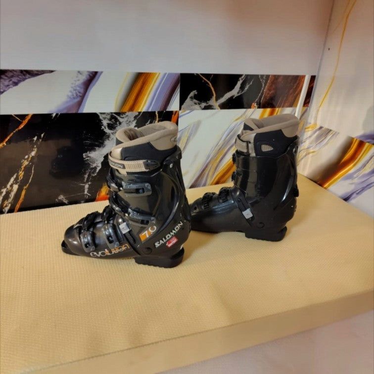 Clăpari Schi Salomon Evolution 7.0, Măsura 42, Flex 50-60, Negru