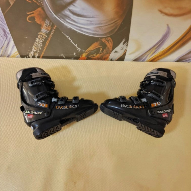 Clăpari Schi Salomon Evolution 7.0, Măsura 42, Flex 50-60, Negru